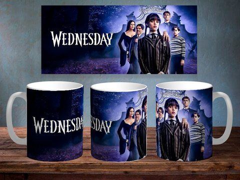 Чашка з принтом "wednesday" #0887 фото