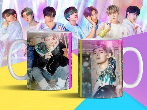Чашка з принтом &laquo;BTS 6&raquo; #1266 фото
