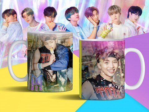 Чашка з принтом &laquo;BTS 7&raquo; #1267 фото