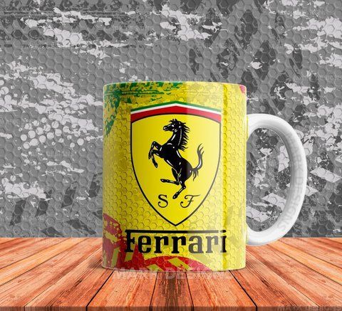 Чашка з принтом &laquo;АвтоЛого Ferrari&raquo; #1324 фото