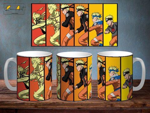 Чашка з принтом "Naruto Evolution" #1408 фото