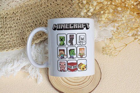 Чашка з принтом "Minecraft (персонажі та моби)" #1185 фото