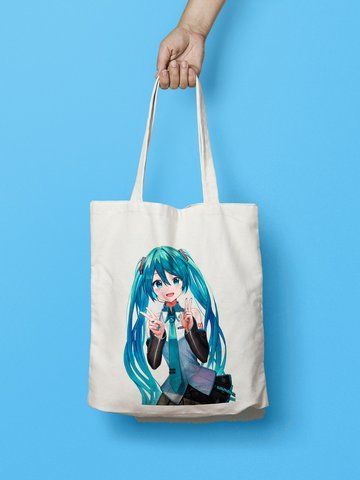 Сумка-шопер з принтом "Hatsune Miku" #0148 фото