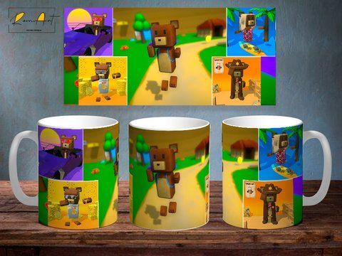 Чашка з принтом &laquo;Super bear adventure 2&raquo; #1187 фото