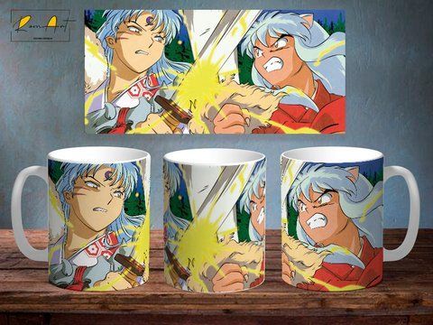 Чашка з принтом "Inuyasha vs Sesshomaru" #1412 фото