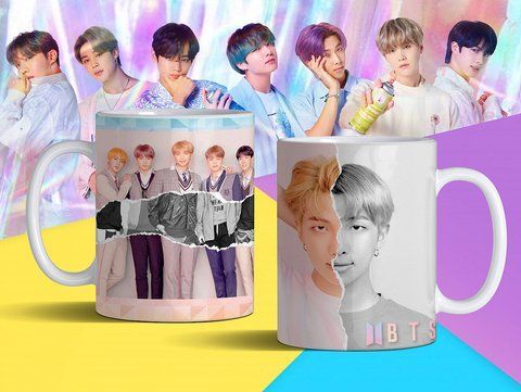 Чашка з принтом &laquo;BTS 19&raquo; #1279 фото