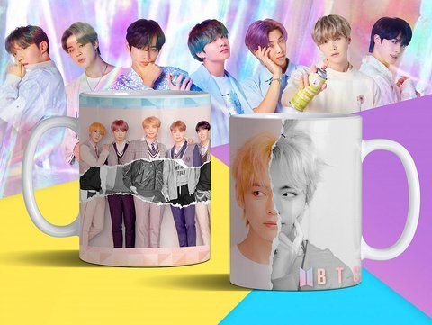 Чашка з принтом &laquo;BTS 20&raquo; #1280 фото