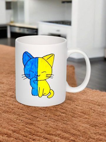 Чашка з принтом "Котик" #0434 фото