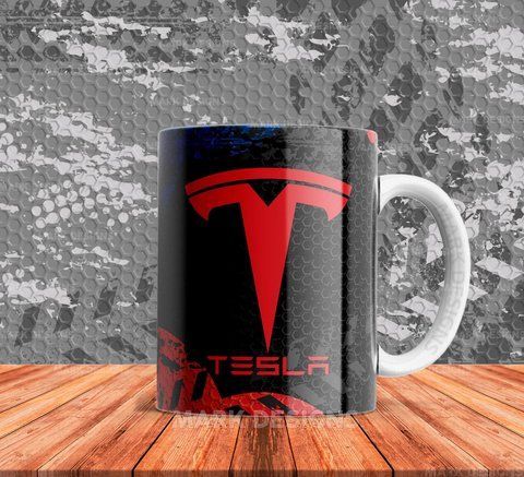 Чашка з принтом &laquo;АвтоЛого tesla&raquo; #1334 фото