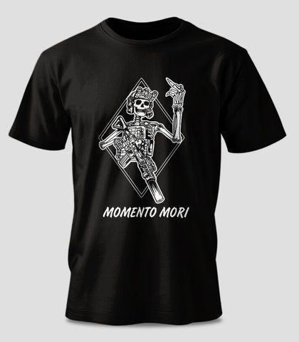 Футболка з чоловіча принтом "Momento Mori" #0750-Ф фото