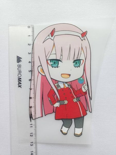 Термонаклейка для одягу, термопринт, наліпка "Ноль Два (Zero Two)" #0166-ПР фото