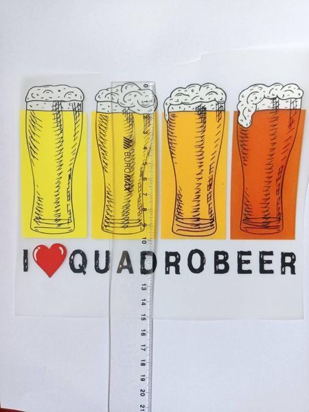 Термонаклейка для одягу, наліпка "I love quadrobeer" #0331-ПР фото