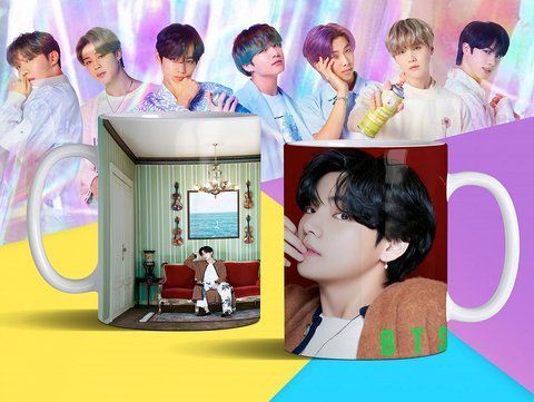 Чашка з принтом &laquo;BTS 29&raquo; #1289 фото
