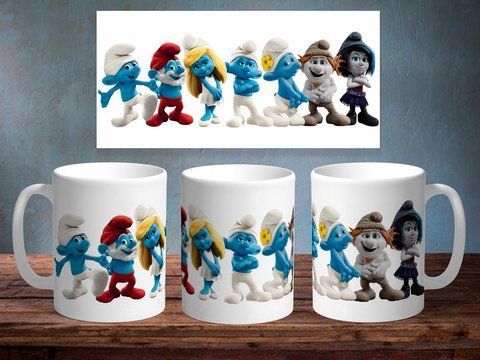 Чашка з принтом &laquo;Смурфи. Smurfs&raquo; #0997 фото