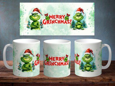 Чашка з принтом &laquo;Merry Grinchmas&raquo; #1099 фото