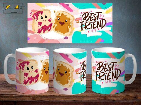 Чашка з принтом &laquo;Best friends&raquo; #1192 фото