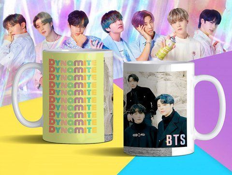 Чашка з принтом &laquo;BTS Dynamite&raquo; #1260 фото
