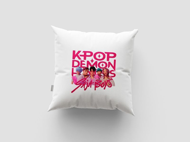 Подушка з принтом "Saja boys - K-Pop demon hunters" #0946-П фото
