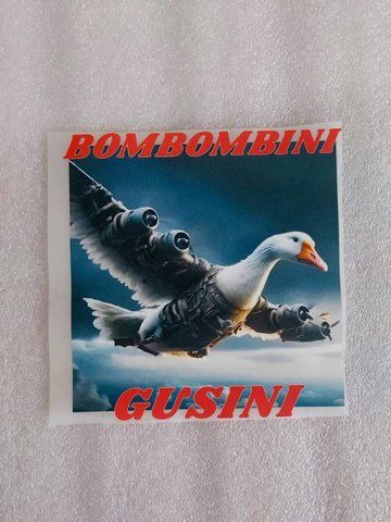 Термонаклейка для одягу, наліпка "Бомбомбіні Гусіні, Bombombini Gusini" #0739М-ПР фото