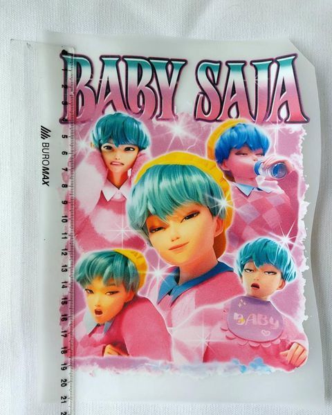 Термонаклейка для одягу, наліпка "Baby Saja" #0985-ПР фото