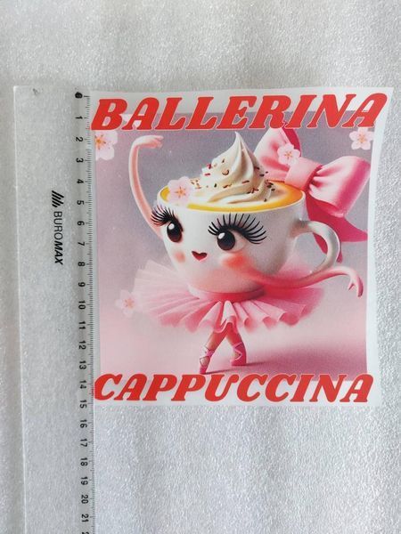 Термонаклейка для одягу, наліпка "Балерина Капучіна, Ballerina Cappuccina" #0737М-ПР фото
