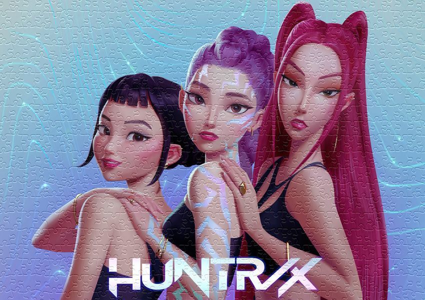 Фотопазл 29*20 см, (А4) 120 елементів "Huntrix. K-Pop demon hunters" #1075-П фото