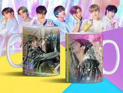 Чашка з принтом &laquo;BTS 4&raquo; #1264 фото